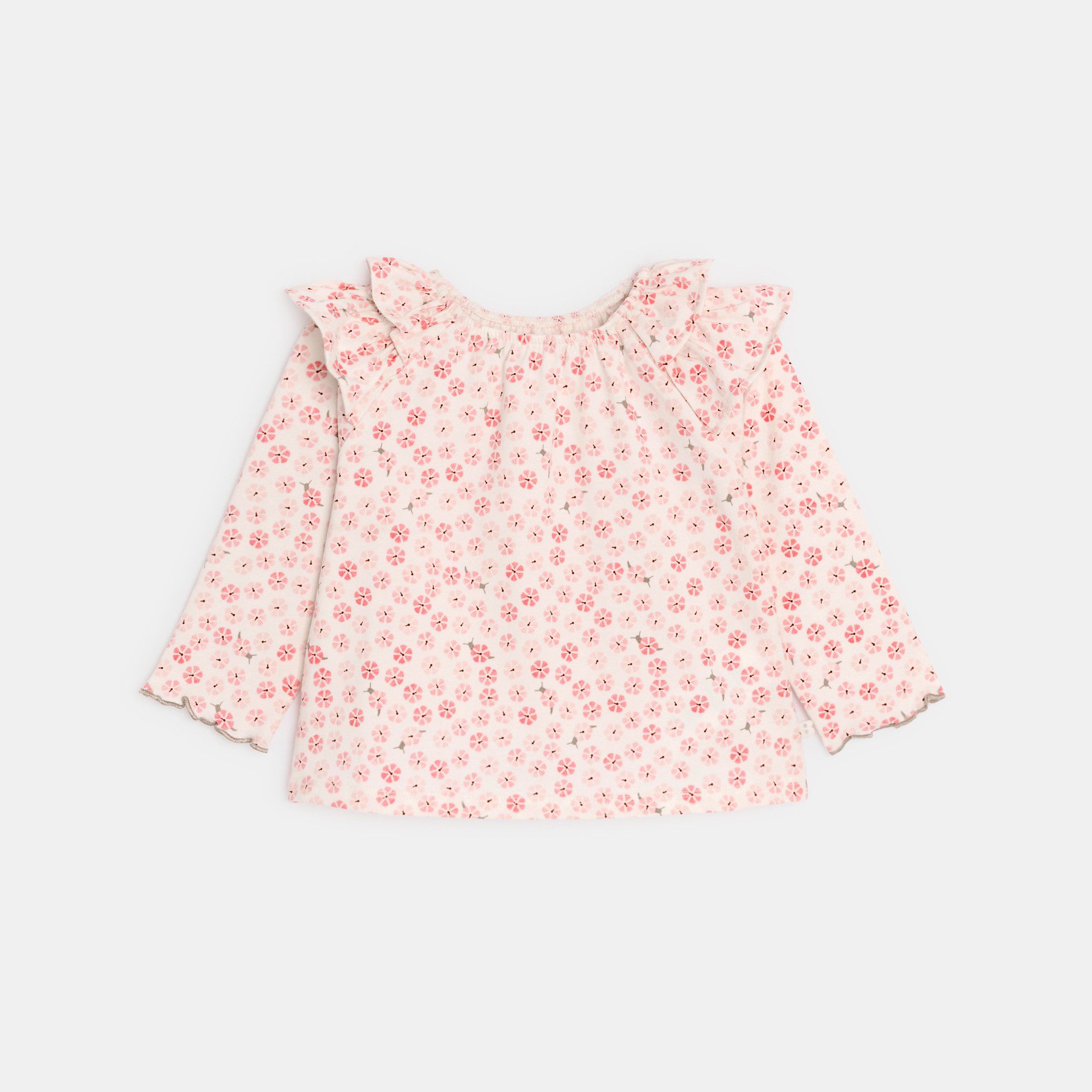 Áo blouse họa tiết hoa cho bé gái